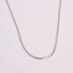 Silver Neck Casual Chain 4mm