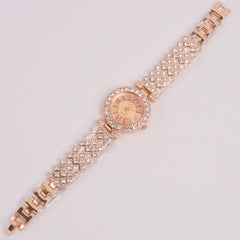 Women Chain Watch Rosegold Pink