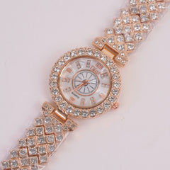 Woman Chain Watch Rosegold White