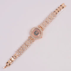 Woman Chain Watch Rosegold Blck