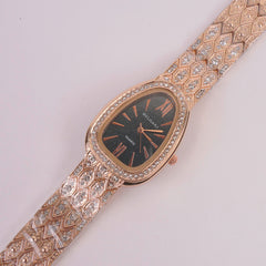 Woman Chain Watch Rosegold Black