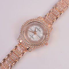 Woman Chain Watch Rosegold White