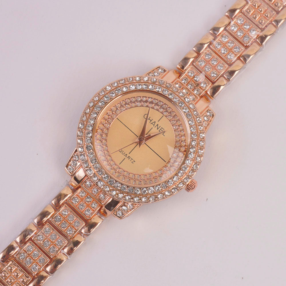 Woman Chain Watch Rosegold Pink