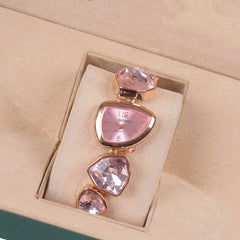 Womans Rosegold Chain Watch with Pink Dial