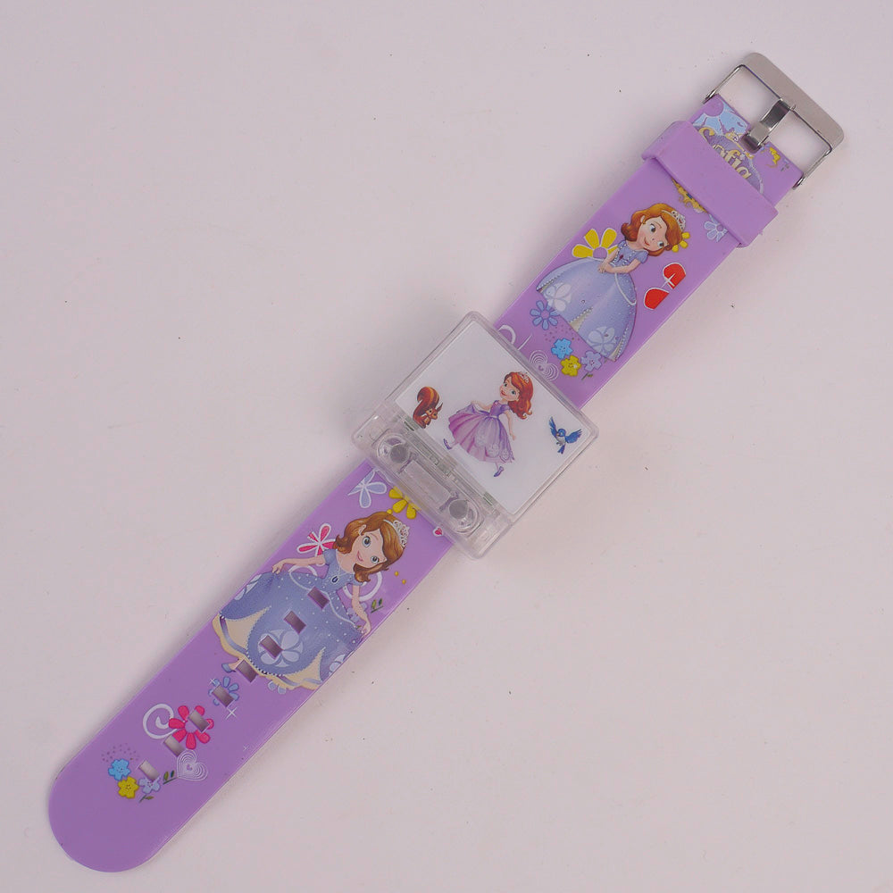 KIDS CHARACTER WATCH WITH MUSICAL SOUND PURPLE