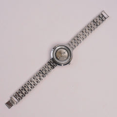 Women Chain Watch Silver Blk
