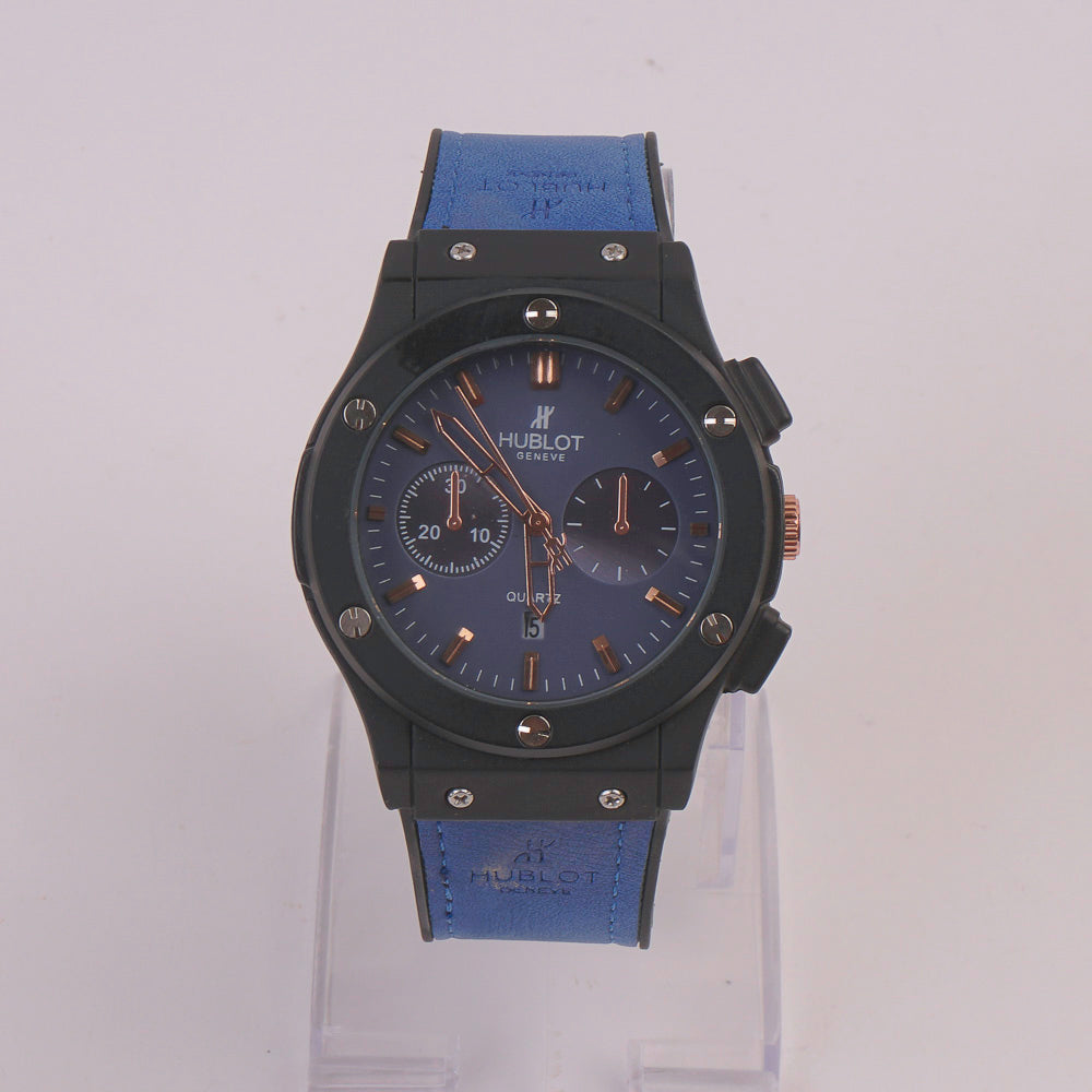 Mens Wrist Watch Blue Design HB