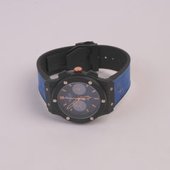 Mens Wrist Watch Blue Design HB