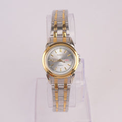 Two Tone Women Chain Watch Silver Golden