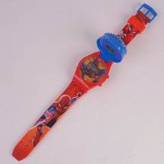 Kids Character Digital TIme Wrist Watch with Spinner