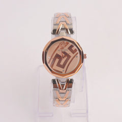 Women Chain Watch Twotone with Rose Dial VCE