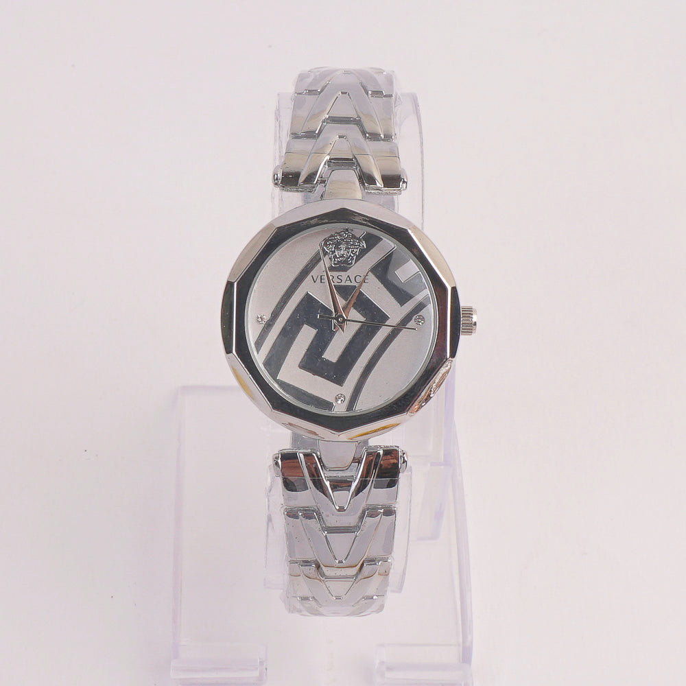 Women Chain Watch SIlver with Silver Dial VCE