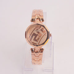 Women Chain Watch Rosegold with Rose Dial VCE
