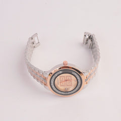 Women Chain Watch Twotone with Rose & Black Dial GY
