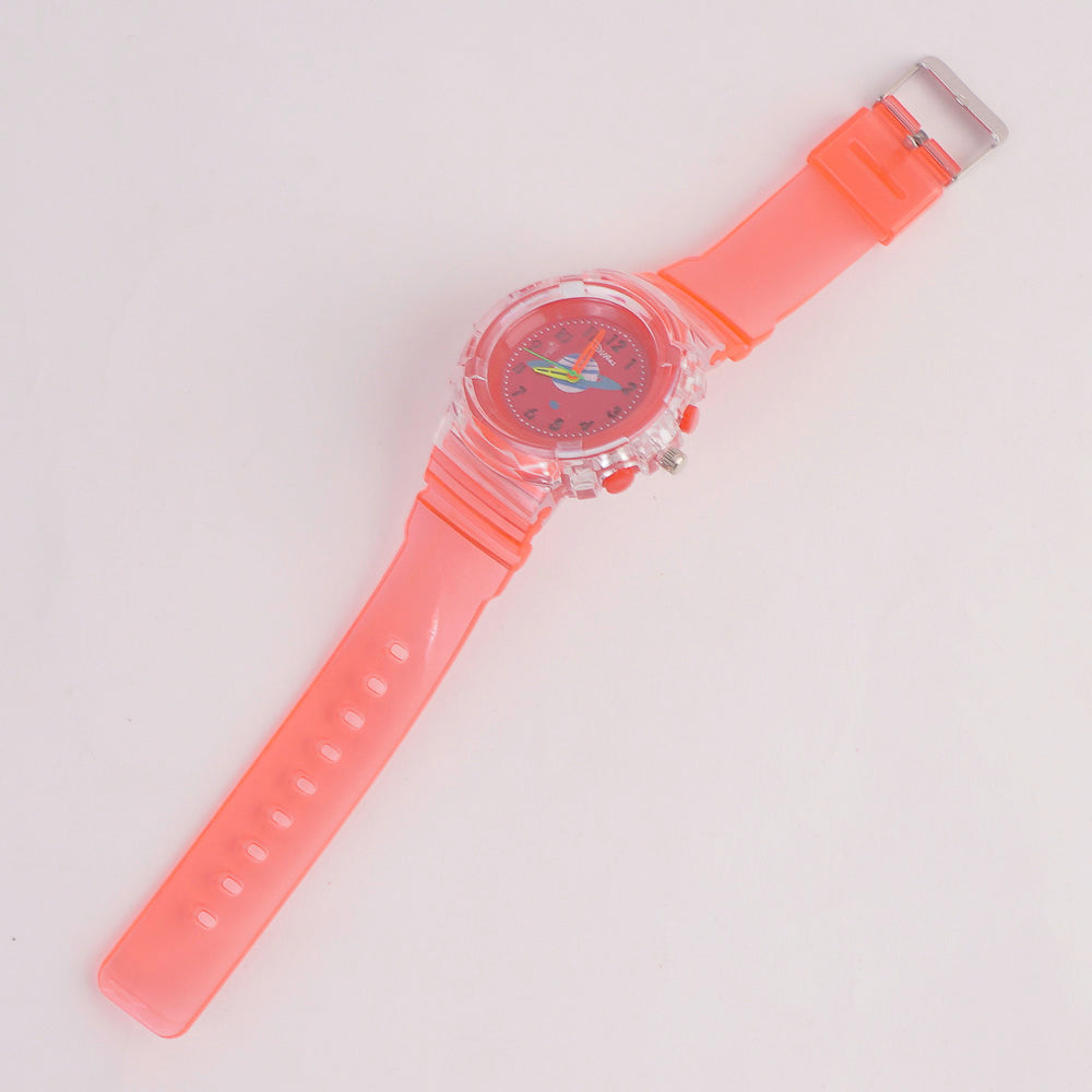 Kids Character Analogue Watch Red Space