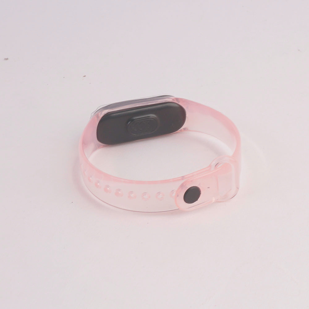 Kids Led Watch With Transparent shade Pink