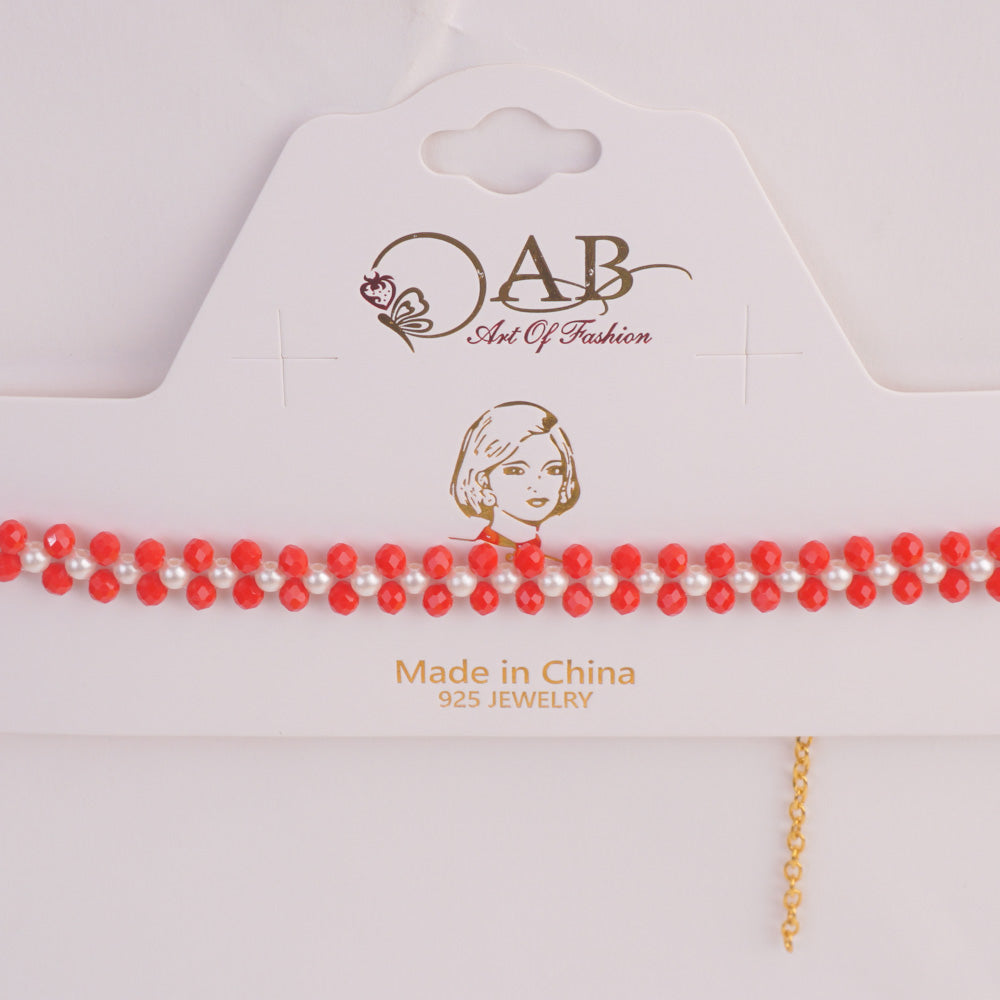 Women Choker Red Design