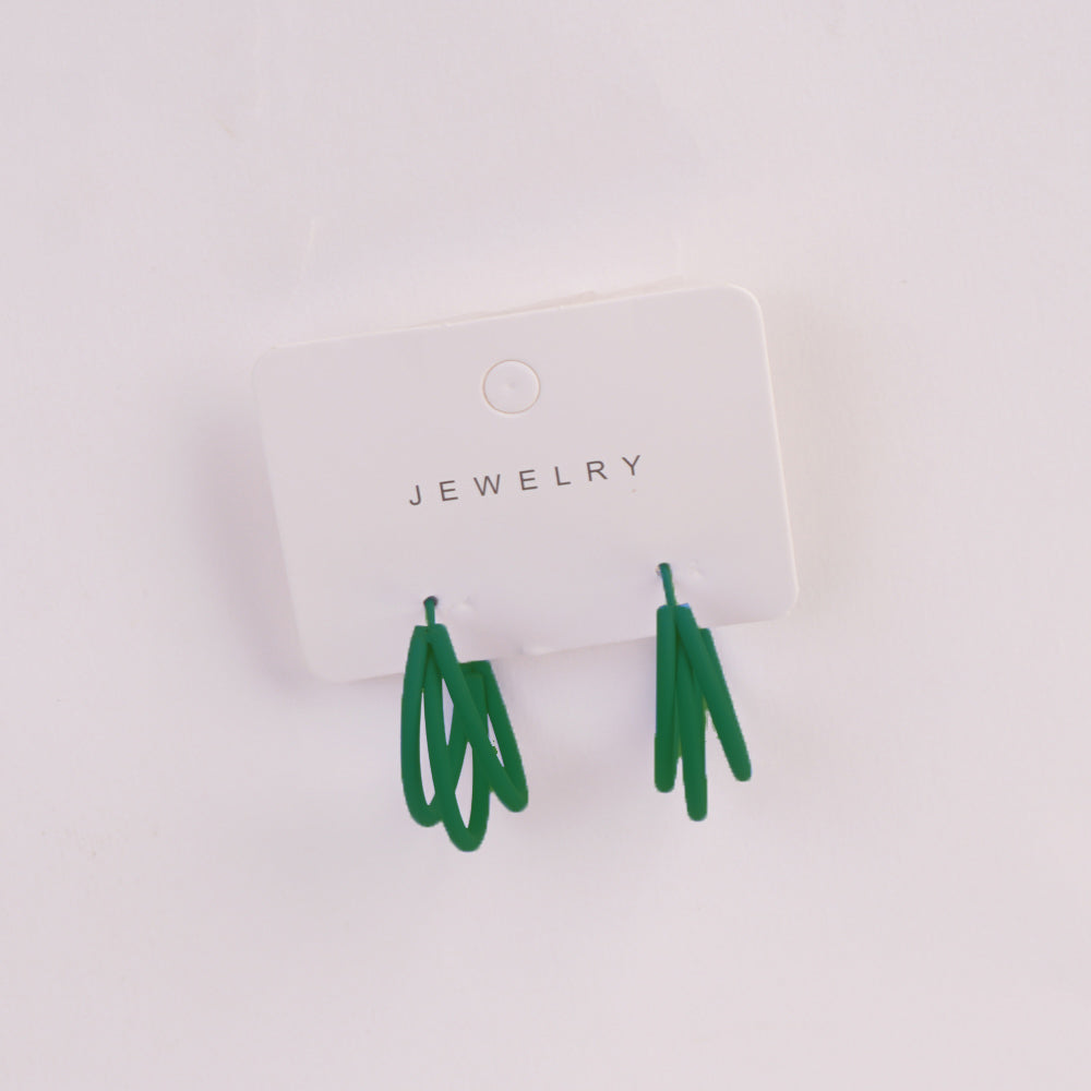 Women Fancy Earring Green