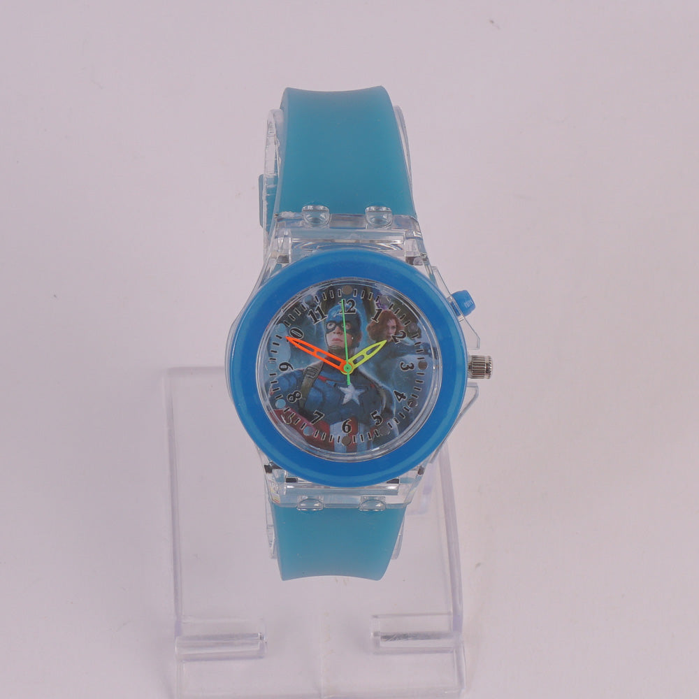 Kids Character Analogue Watch Cyan