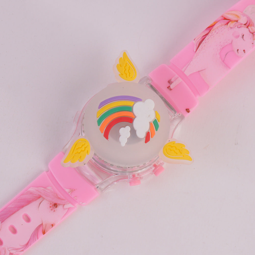 Spinner Watch For KIDS Light Pink Rainbow