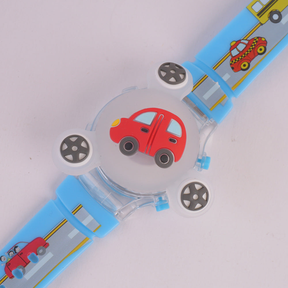 Spinner Watch For KIDS Cyan Car