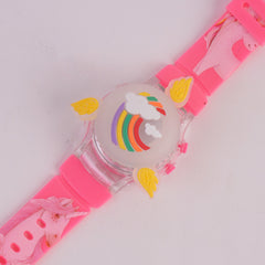 Spinner Watch For KIDS Pink Rainbow