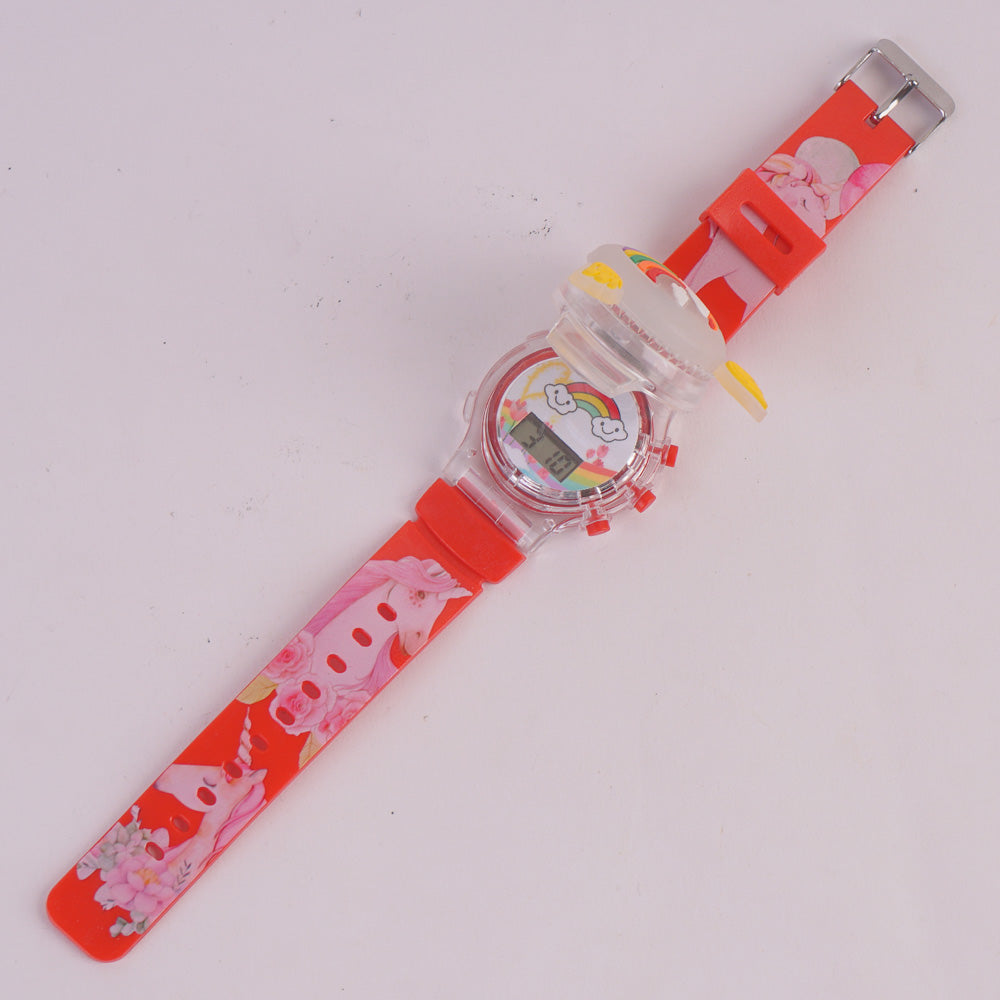 Spinner Watch For KIDS Red Rainbow