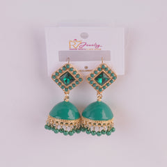 Women Traditional Earring Green Color