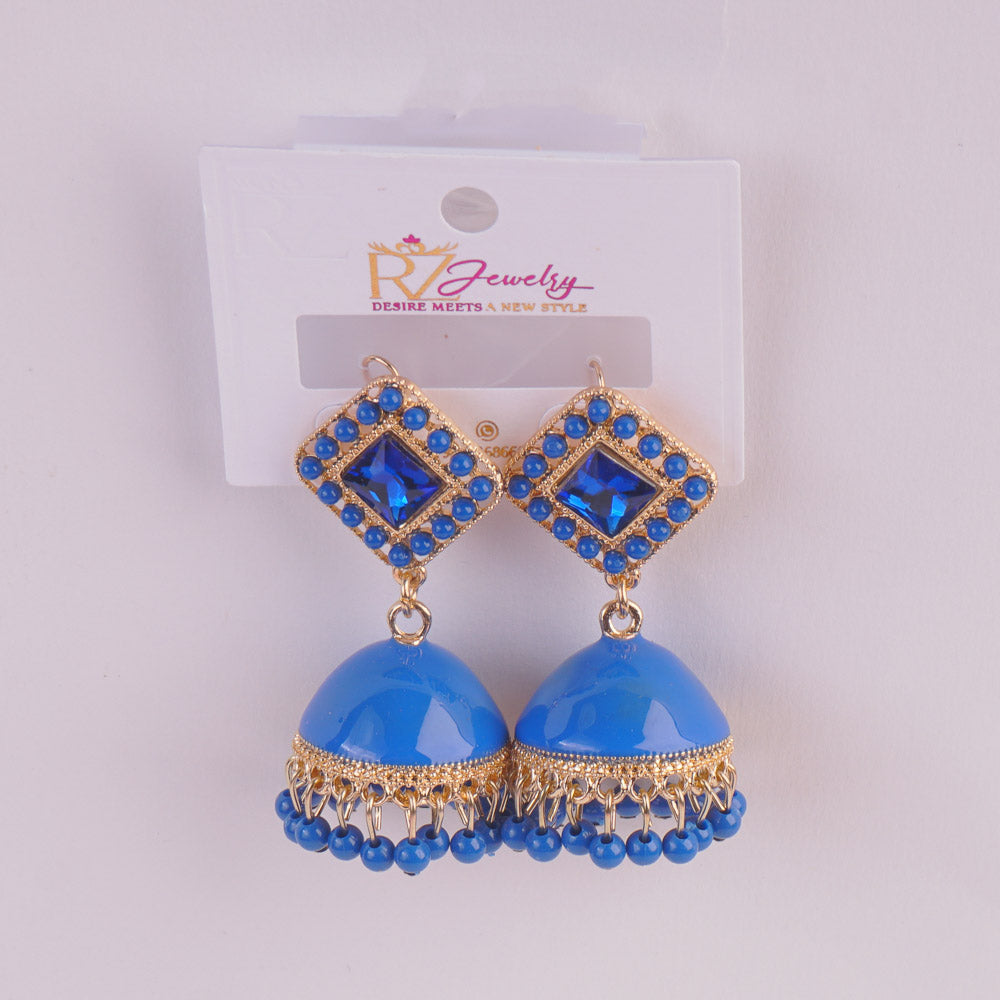 Women Traditional Earring Light Blue Color