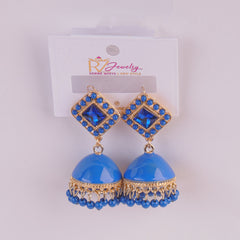 Women Traditional Earring Light Blue Color