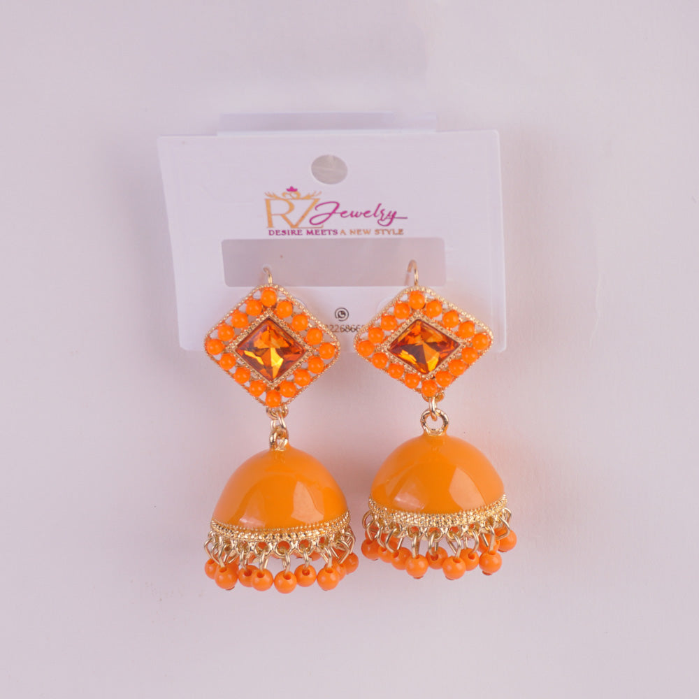 Women Traditional Earring Orange Color