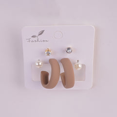 Women Earring Set Brown