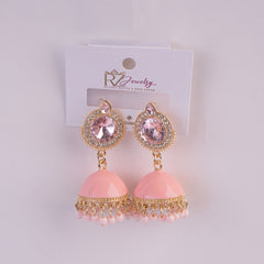 Women Traditional Earring Light Pink