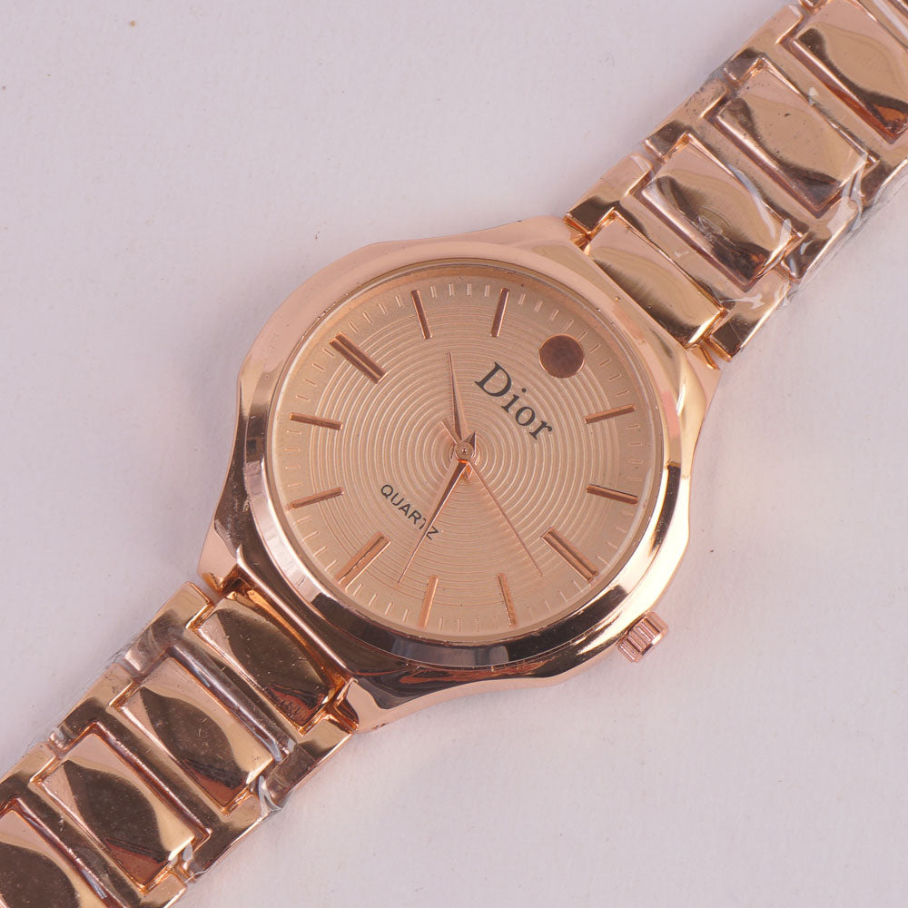 Women Chain Watch Rosegold Pink