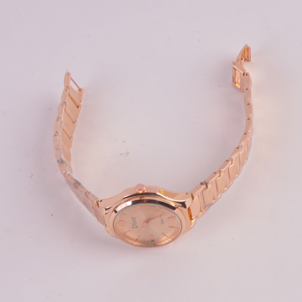 Women Chain Watch Rosegold Pink