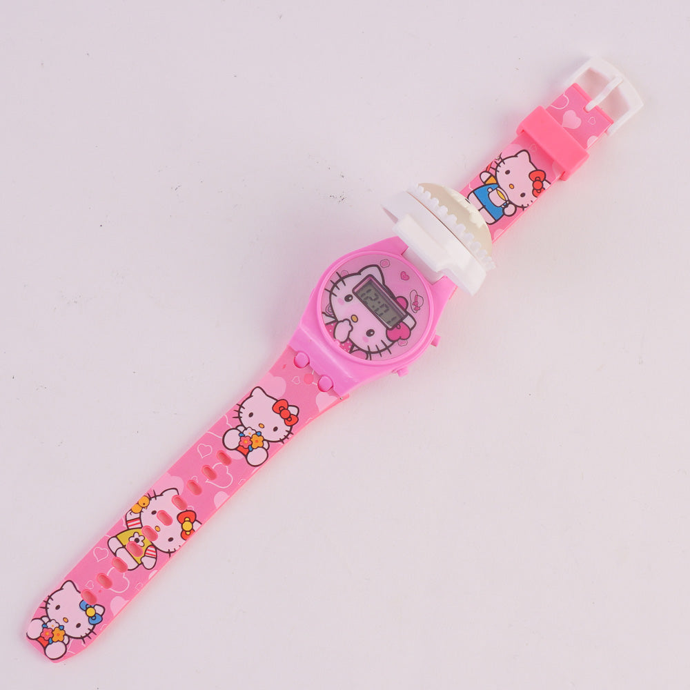 Kids Character Digital TIme Wrist Watch with Spinner HK