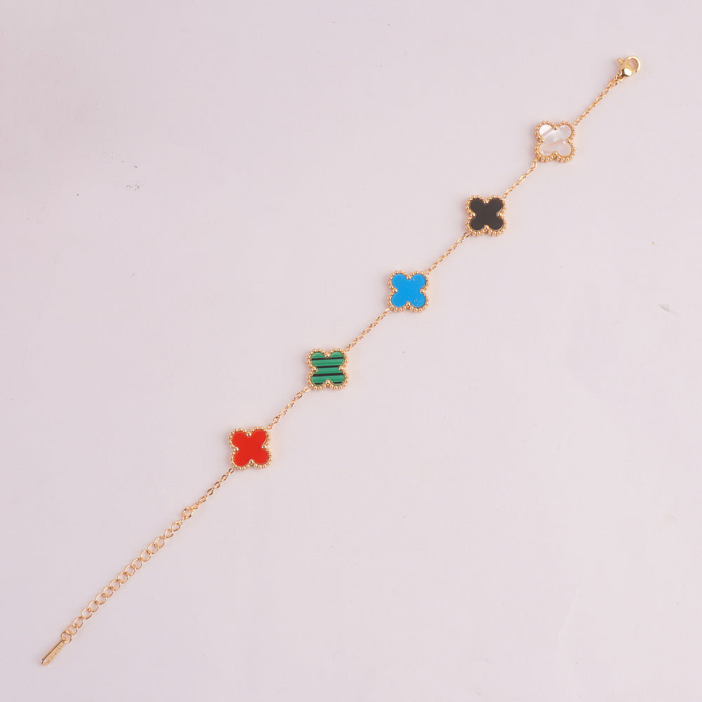 Womens Golden Chain Bracelet Multicolor