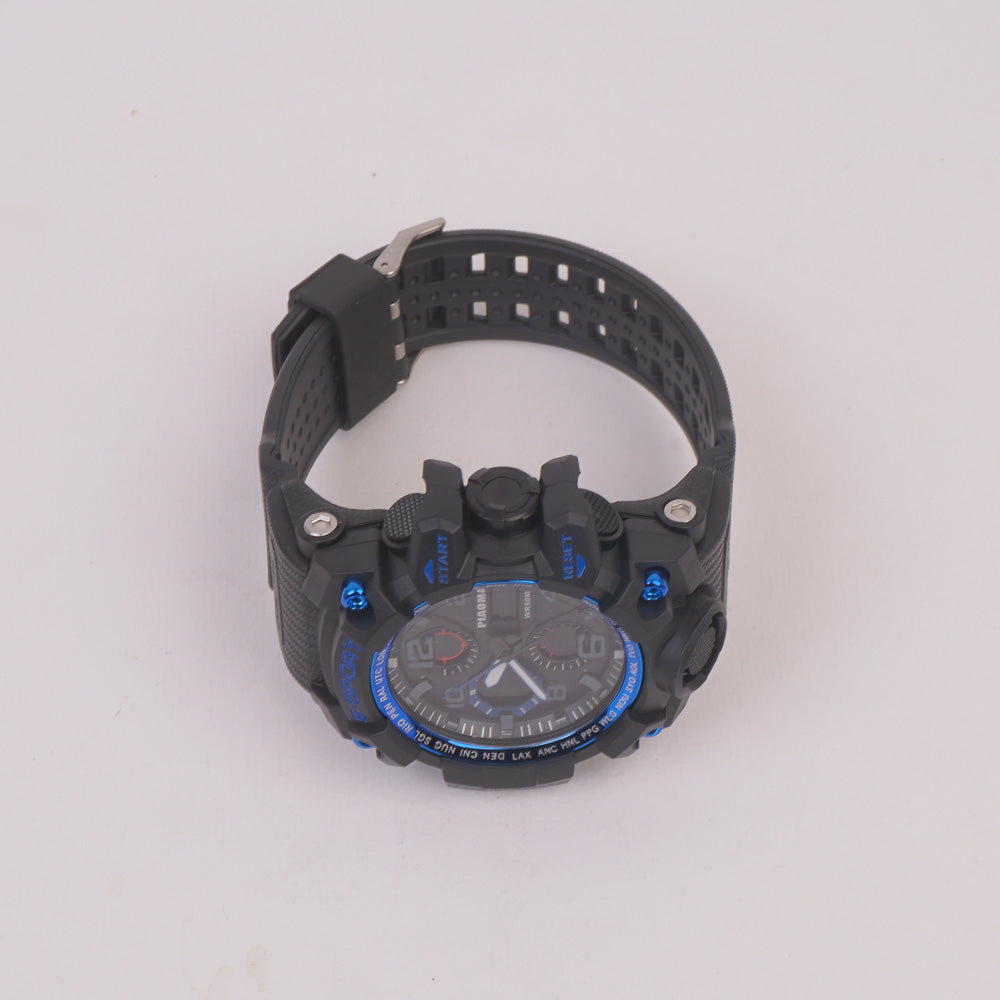 Digital LED Mens Sport Watch Blue