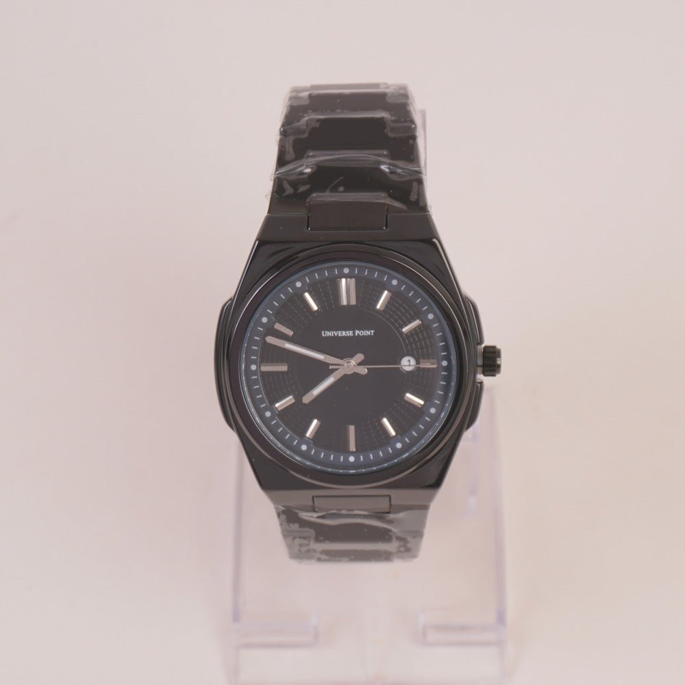 Mens Black Chain Wrist Watch Black Dial