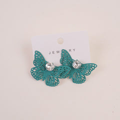Butterfly Design Women Earring Green