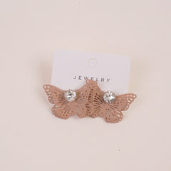 Butterfly Design Women Earring Brown
