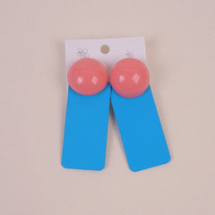 Woman Plain Earring Sky Blue