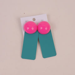 Woman Plain Earring Green