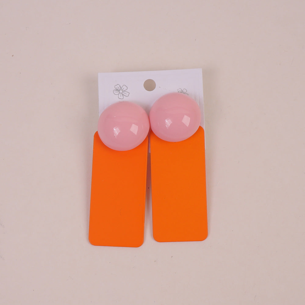 Woman Plain Earring Orange