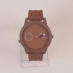 Dual Time Man's Casual Watch Brown