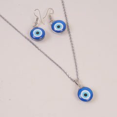 Woman's Earring & Locket Set Eye Design