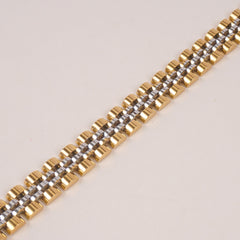 Two Tone Mens Golden Chain Bracelet