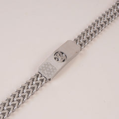 Mens Silver Chain Bracelet L.V