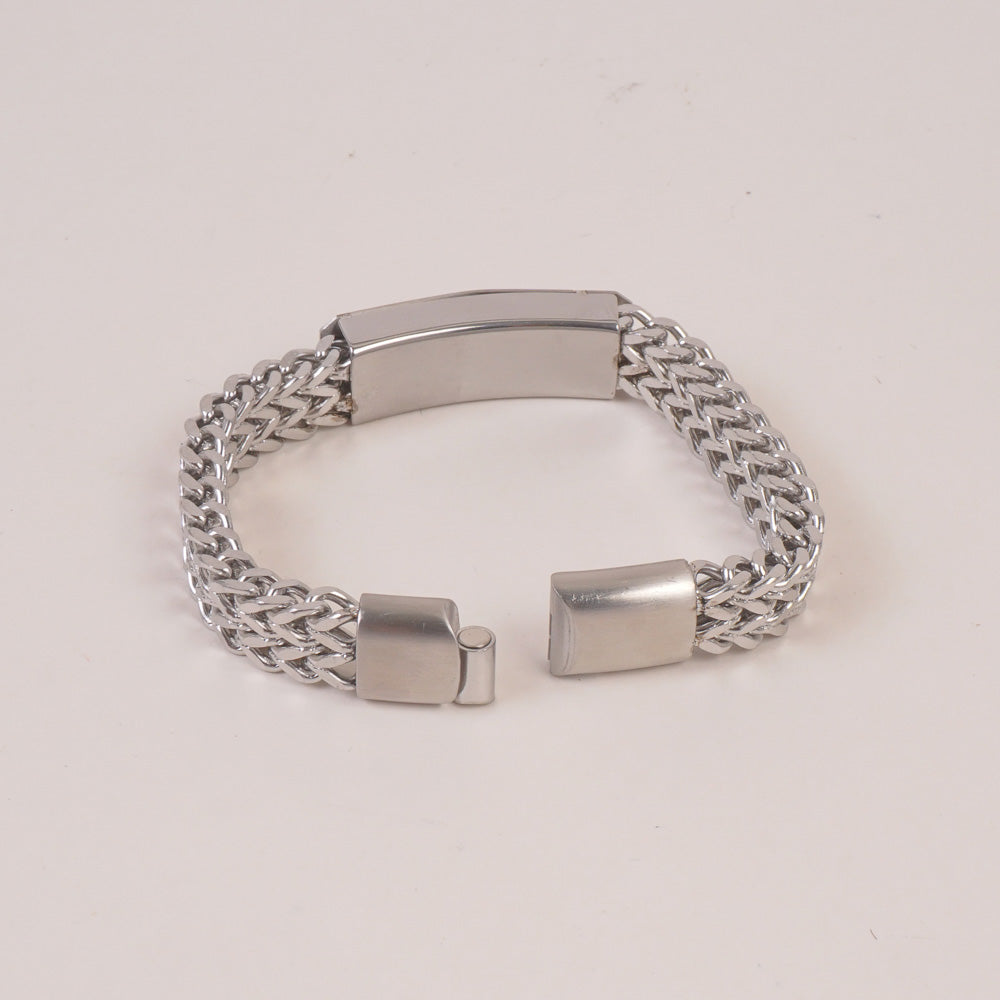 Mens Silver Chain Bracelet L.V