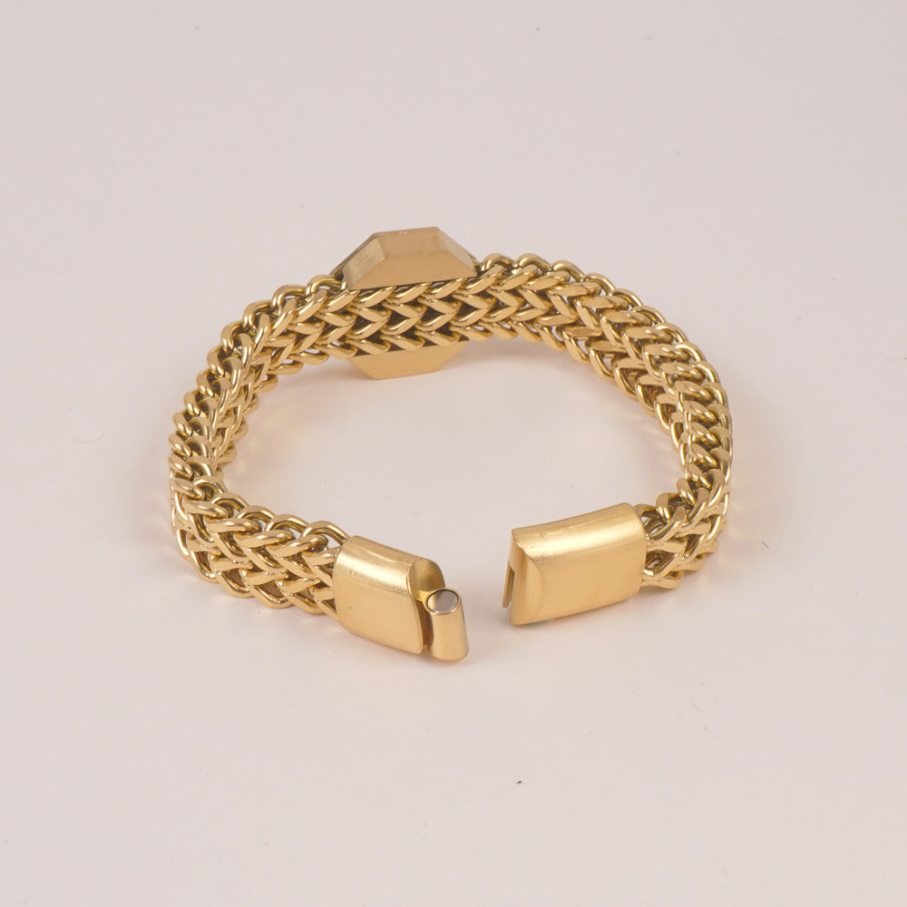 Mens Golden Chain Bracelet V